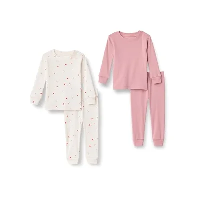 Amazon Essentials x Sofia Grainge Women's Long Sleeve Henley Pyjama Set, Ivory Squirrel Picnic, L