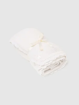 Angel & Rocket Cream Aubrey Knitted Blanket