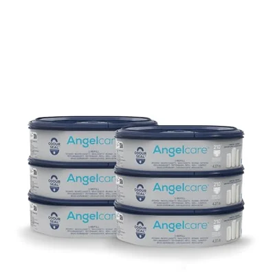 Angelcare Octagonal Refill, 6 Pack, for Classic XL Nappy Bin - Default