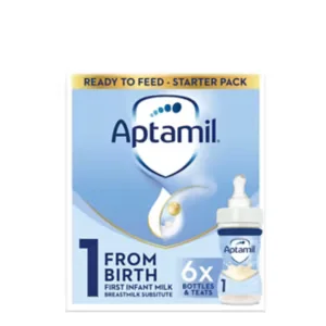 Aptamil 1 First Infant Baby Milk Liquid Formula Starter Pack Ready to Feed From Birth 6x70 ml - Default