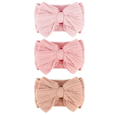 AQOKKA Baby Bows Headbands Nylon Baby Girl Headbands Newborn Hairbands Toddler Hair Accessories for Girls Infant Kids