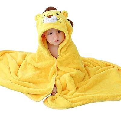 Asnewkit Hooded Baby Towel, Baby Bath Towels with Hood,Unique Animal Design Baby Towel with Hood Soft Absorbent Baby Bath Towels, for Newborn Baby Boy and Girl (Grey), 80 x 80 cm