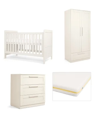 Atlas Nursery Furniture & Essential Airflow Pocket Spring Cotbed Mattress Bundle - Light Oak
