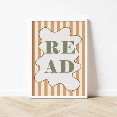 Autumns Corner 'Read' Print - Wavy Edition