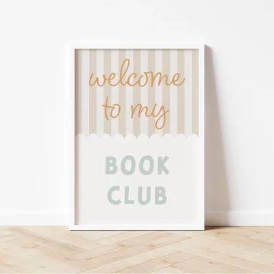Autumns Corner 'Welcome To My Book Club' Print