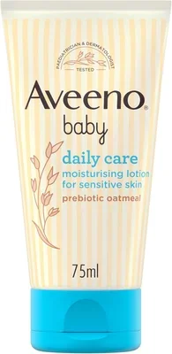 Aveeno Baby Daily Care Moisturising Lotion (1 x 250ml), Fast-Absorbing Face and Body Baby Lotion with Prebiotic Colloidal Oatmeal, Protects & Moisturises Skin For 24 Hours, For Sensitive Skin