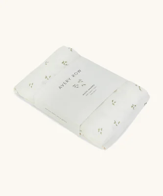 Avery Row Baby Muslin Swaddle - Nettle Scatter