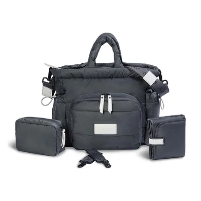 Baby Changing Tote Bag - Soft Black