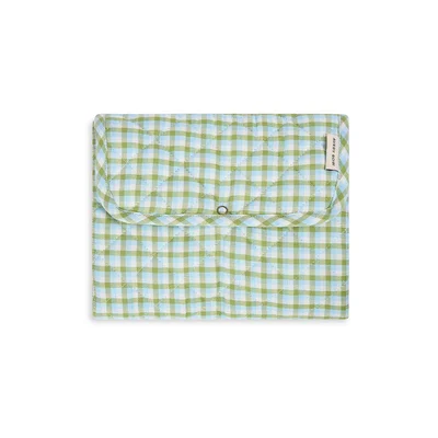 Cotton Travel Baby Changing Mat - Greenhouse Gingham