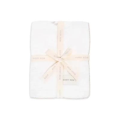 Avery Row Embroidered Muslin Blanket