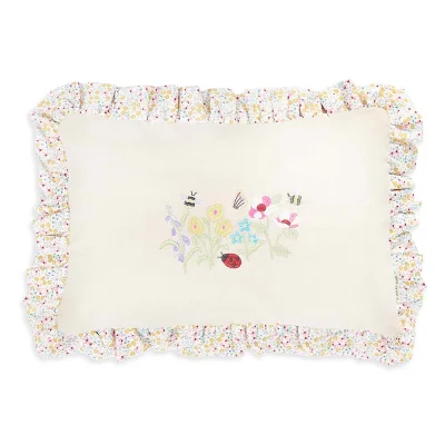 Avery Row Rectangle Linen Frill Cushion