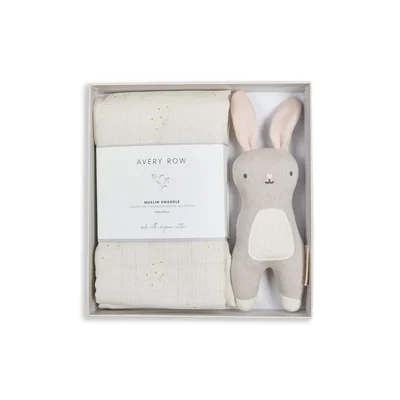 Avery Row Swaddle & Cuddle Gift Set
