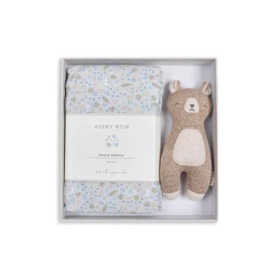 Avery Row Swaddle & Cuddle Gift Set
