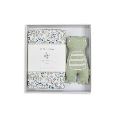 Avery Row Swaddle & Cuddle Gift Set - Chamomile