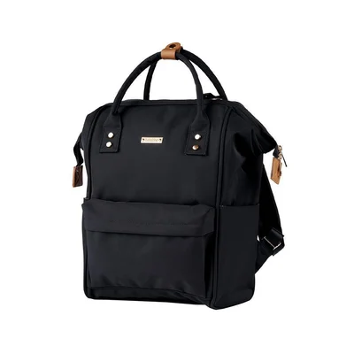 baba bing | Mani Baby Changing Bag Large Backpack with Adjustable Shoulder Straps | Multifunction Baby Bag Backpack with Detachable Changing Mat & Insulated Bottle Holder | Black/Brown