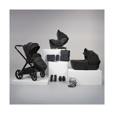 Bababing Raffi 2 Plus Free Stroller 12 Piece Travel Bundle - Black