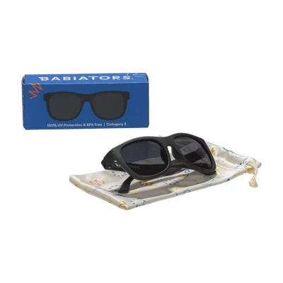 Babiators Original Navigator Sunglasses - 0-2y (Junior) / Jet Black / Jet Black