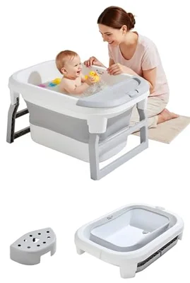 Schwanlein 84 cm Extra Large Baby Bath Tub - Grey