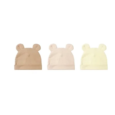 Baby Beanie Hats Cotton Soft Knit โ Unisex Newborn & Infant Caps, Stretchy Lightweight Warm Beanies for Autumn Winter, 2-Pack or 3-Pack (UK, Alpha, One Size, Pack of 3) - Pack of 3 / One Size