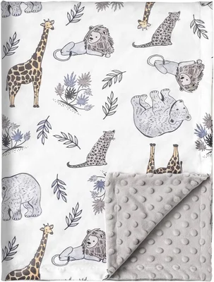 Baby Blanket Newborn Gifts, Soft Plush Blankets with Dotted Backing, Oeko-tex100, Essentials for Unisex, Toddlers, Boys Girls 75x100cm (Lion) - Lion / Baby