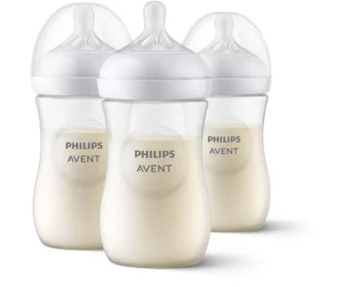 Baby bottle set with anti-colic valves