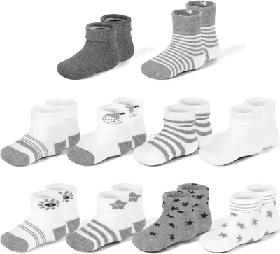 Baby Boys Socks 10 Pairs Newborn Thicks Terry Warm Cute Winter Cotton Socks