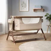 Baby Elegance Co-Glide Electric Bedside Crib Walnut