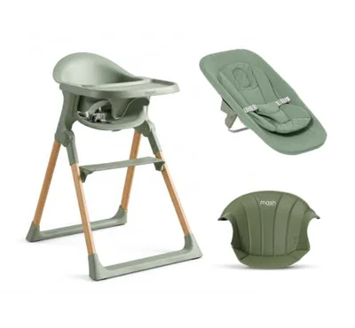 Baby Elegance Mash High Chair Bundle for Babies & Toddlers (0-3yrs) - Sage