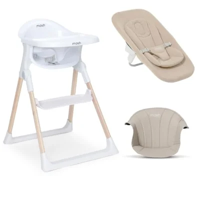 Baby Elegance Mash High Chair Bundle for Babies & Toddlers (0-3yrs) - Sage