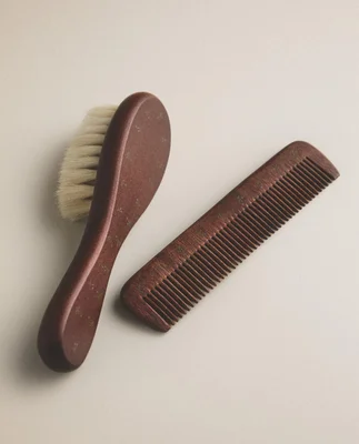 BABY FLORAL BRUSH AND COMB SET