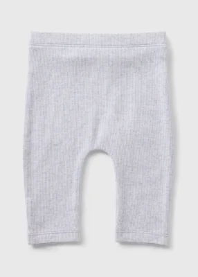 Baby Grey Ribbed Leggings (Newborn-23mths)