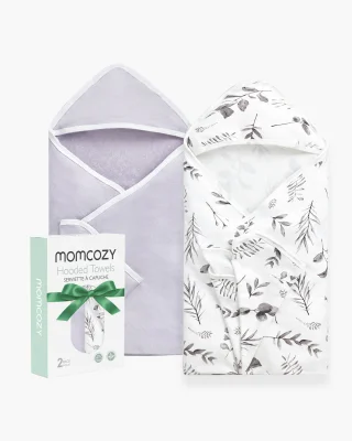 Baby Hooded Towel for Newborn Shower - 2-Pack