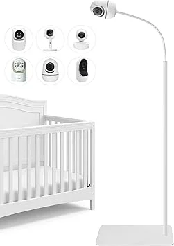 Baby Monitor Holder 175 cm Height Adjustable Stand Compatible with Nanit, Owlet, Infant Optics DXR-8 Pro, VTech, Vava, Eufy & Allen Baby Camera with 1/4 Inch Thread