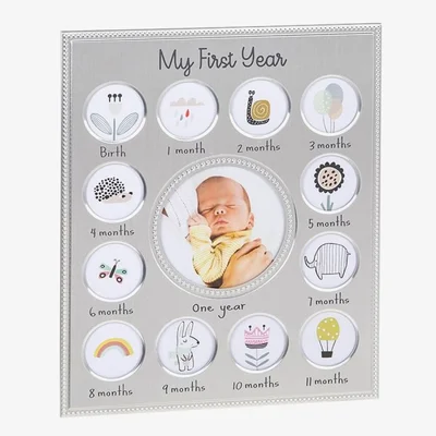 Baby 'My First Year' Beaded Photo Frame 202160 - Default