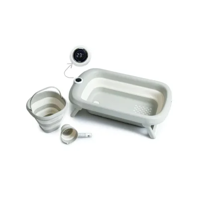 baby plus Bath Tube with Thermometer Set 3 pcs