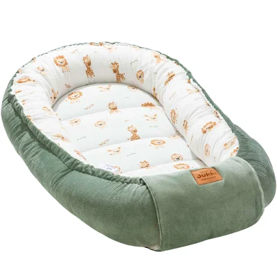 Baby Safari Muslin & Olive Velvet Nest Cocoon Comfort - Jukki.uk - Baby Shop - Default