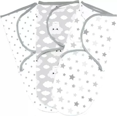 Baby Swaddle Blanket (Pack of 3) 0-3 Months, Newborn
