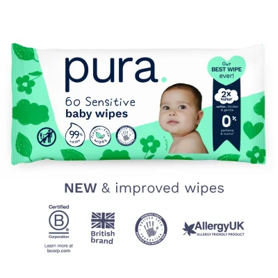 Baby Wipes for Sensitive Skin - 10 x 60 Wipes - Default