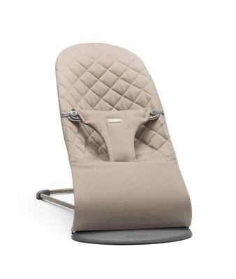 BabyBjörn Bliss Baby Bouncer, Woven, Classic Quilting, Sandstone Grey - Sandgrau