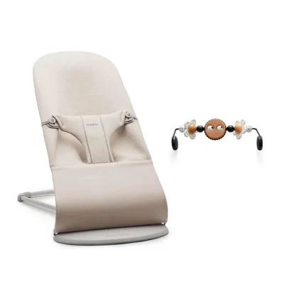 BabyBjörn Bliss Baby Bouncer, Woven, Classic Quilting, Sandstone Grey — image 11