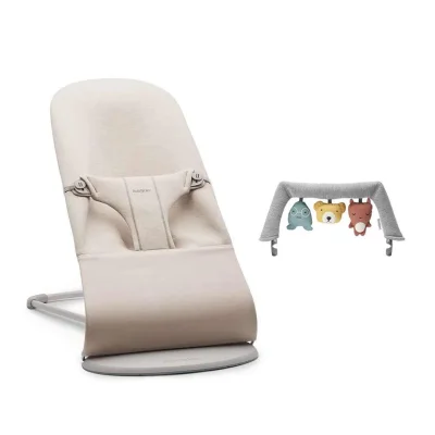 BabyBjörn Bliss Baby Bouncer, Woven, Classic Quilting, Sandstone Grey — image 9