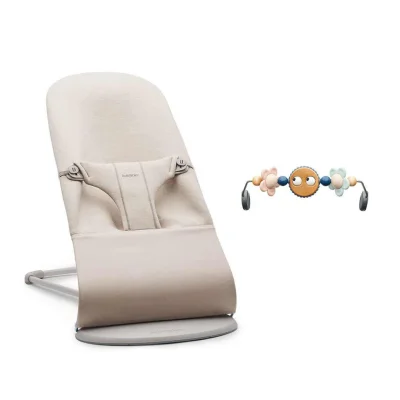 BabyBjörn Bliss Baby Bouncer, Woven, Classic Quilting, Sandstone Grey — image 10