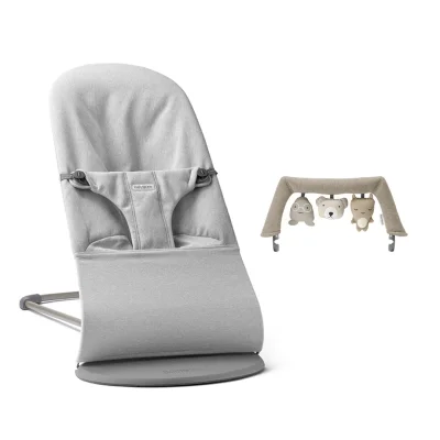 BabyBjörn Bliss Baby Bouncer, Woven, Classic Quilting, Sandstone Grey