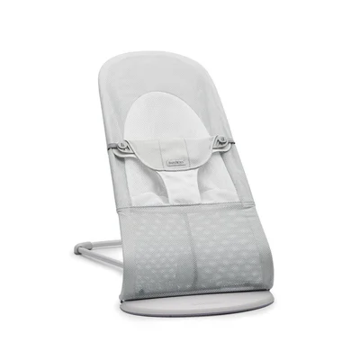 BabyBjörn Bouncer Balance Soft, Mesh, Grey Beige/White - White / Googly Eyes Bright