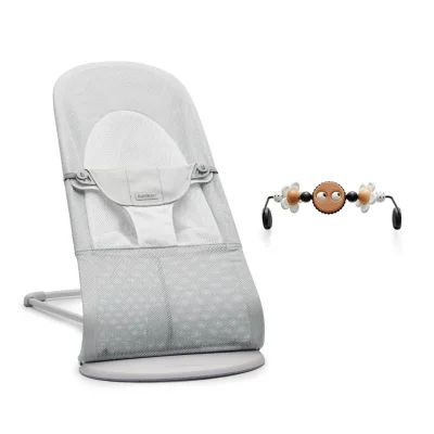 BabyBjörn Balance Soft Mesh Baby Bouncer - Silver/White / Mesh