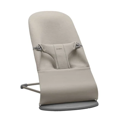 BabyBjorn Bouncer Bliss - 3D Jersey - Sand Grey - No Bouncer Toy