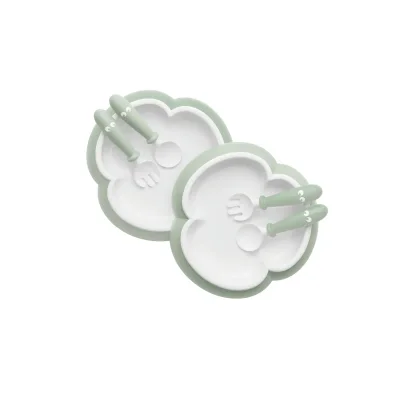BABYBJÖRN Pack of 2 Baby Plate, Spoon and Fork Set