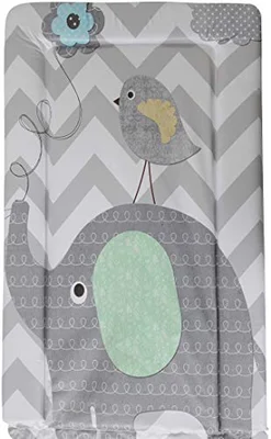 Babycurls Baby-Wickelunterlage mit weichen, erhöhten Schaumstoffrändern, für Babys ab Geburt, abwischbar und wasserdicht, 76 x 45 cm (Züge & Flugzeuge)