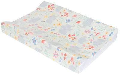 Babycurls Deluxe Anti-Roll PVC Wedge Nappy Baby Changing Mat with Curved Sides and Raised Edges for Babies from Birth Upwards Wipe Clean and Waterproof 69 x 45 x 8cm (Butterflies Hearts)