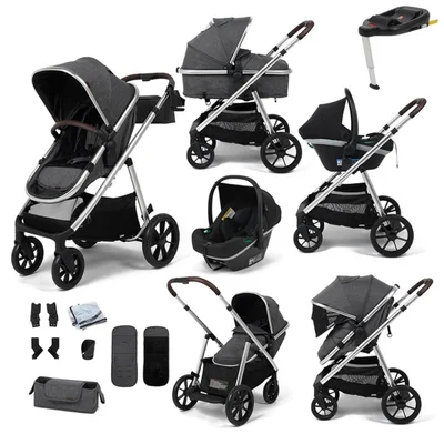 Babylo Zummi Zap Travel System- Grey - With ISOFIX Base